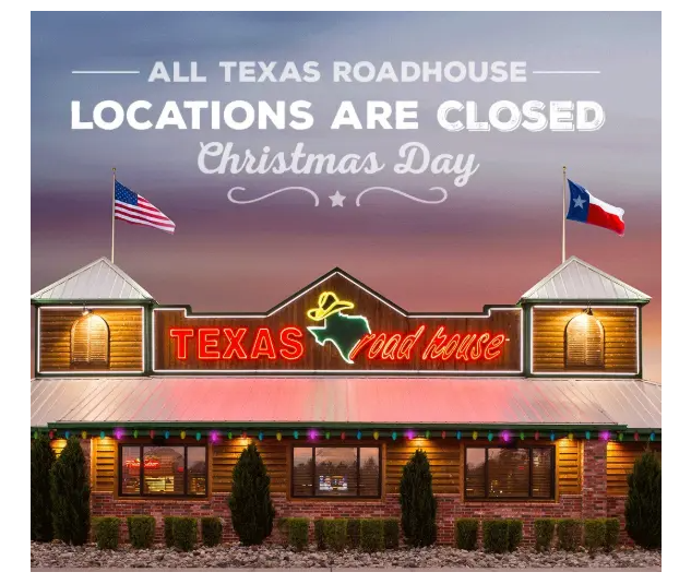 Holiday Hours for Texas Road House